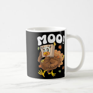 Caneca De Café Turquia Moo Engraçado Ação de Graças Bonita Turqui