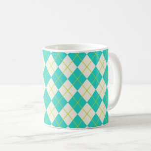Caneca De Café Turquoise Argyle Mug