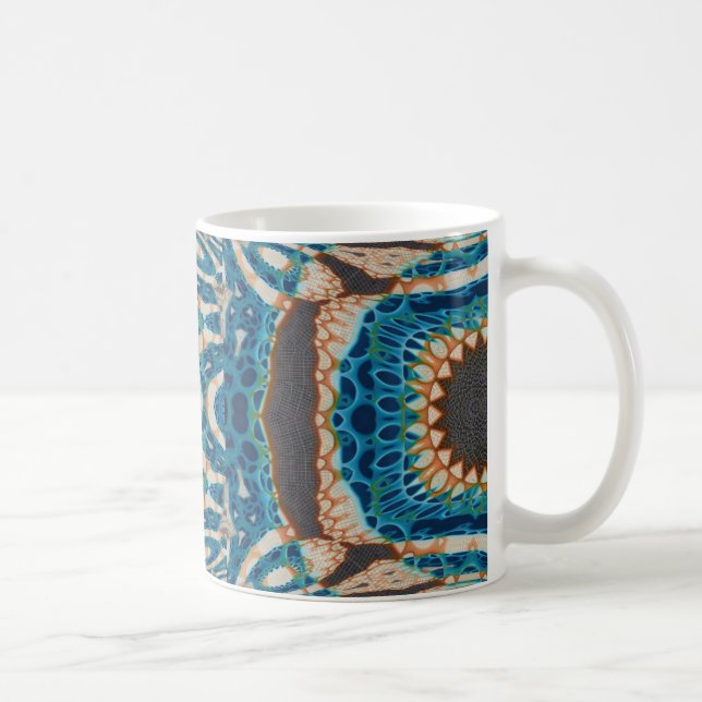 Caneca De Café Turquoise Gold Sun Southwestern Art (Direita)