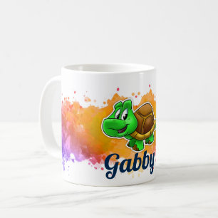 Caneca De Café Turtle Orange Splash Mug