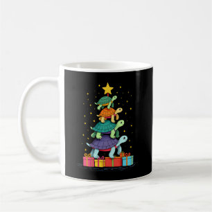Caneca De Café Turtle Tree Árvore de Natal Adorável Tartaruga Nat