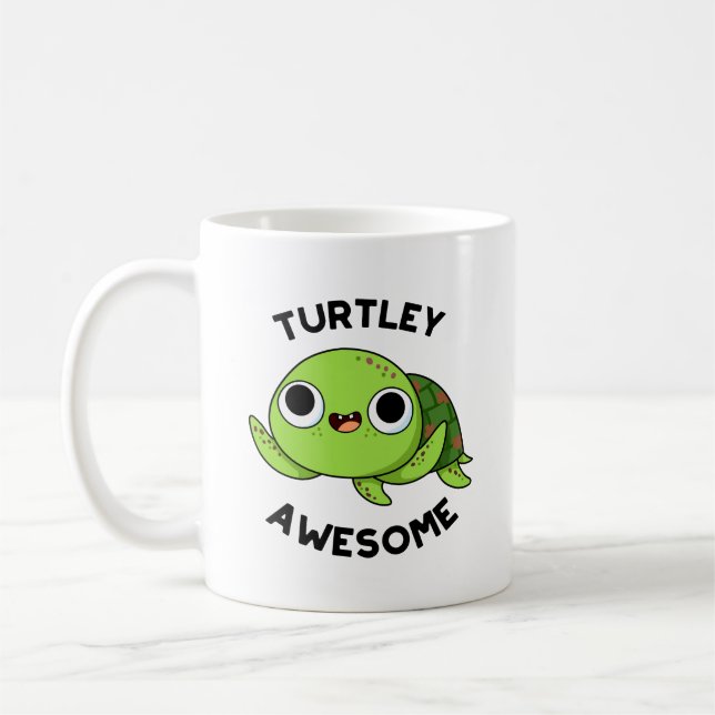 Caneca De Café Turtley Incrível Tartaruga Engraçado (Esquerda)