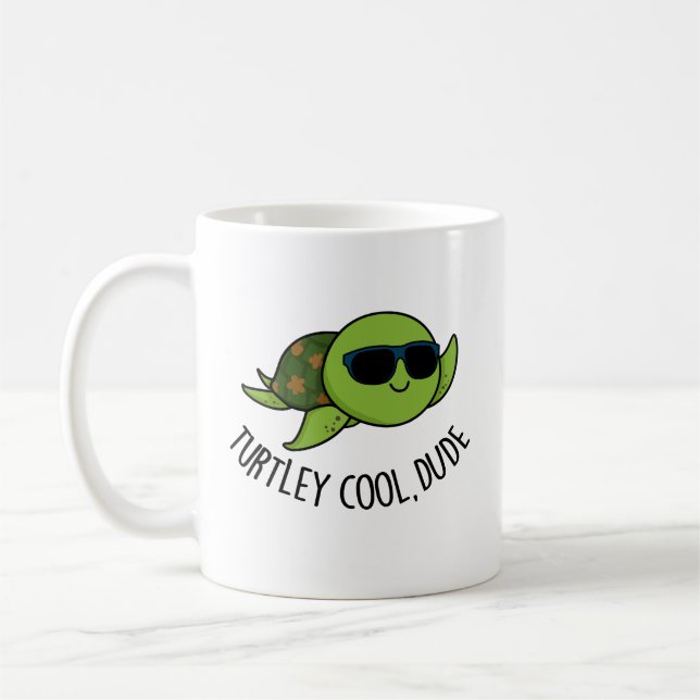 Caneca De Café Turtley Legal Duo Engraçado Turtle Pun (Esquerda)