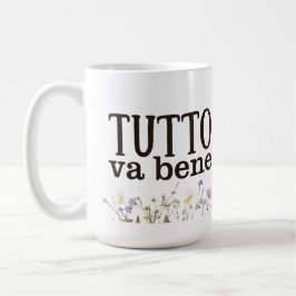 Caneca De Café Tutto Va Bene (con fiori)