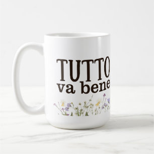 Caneca De Café Tutto Va Bene (con fiori)