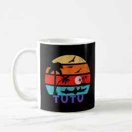 Caneca De Café Tutu Retro Sunset Ocean Avô