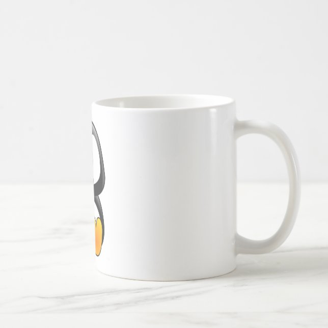 Caneca De Café tux de pinguim bebê (Direita)