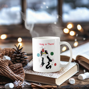 Caneca De Café Tuxedo Black White Christmas Cat