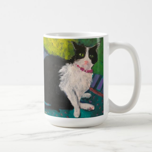 Caneca De Café Tuxedo Cat 15 oz Mug (Direita)