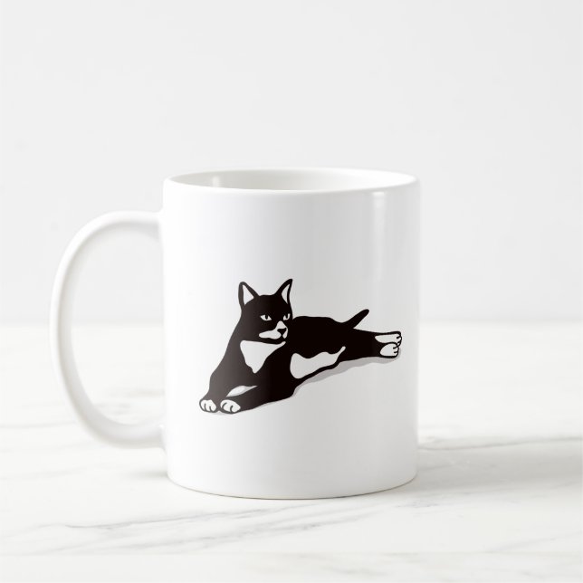 Caneca De Café Tuxedo Cat Lady Gift Cat Gift Cat Mãe Tuxedo Gato (Esquerda)