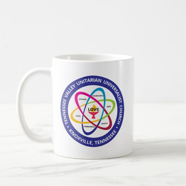 Caneca De Café TVUUC - Partilhar Valores Atom (Esquerda)