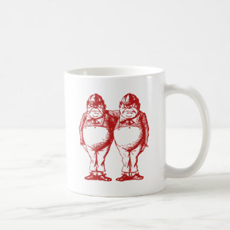 Caneca De Café Tweedle Dee e Tweedle o vermelho coberto Dum