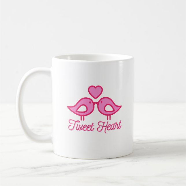 Caneca De Café Tweet Heart Love (Esquerda)