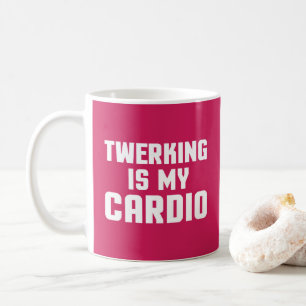 Caneca De Café Twerking é minhas cardio- citações engraçadas 