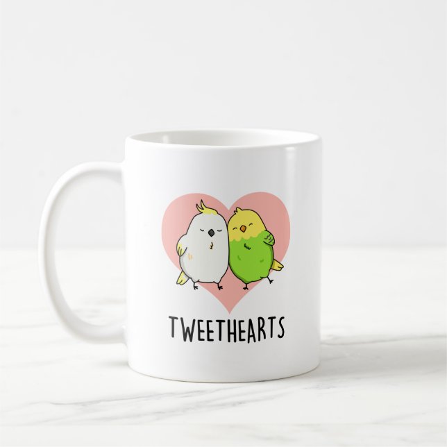 Caneca De Café Twethearts Brincadeiras Pássaros Encantados (Esquerda)