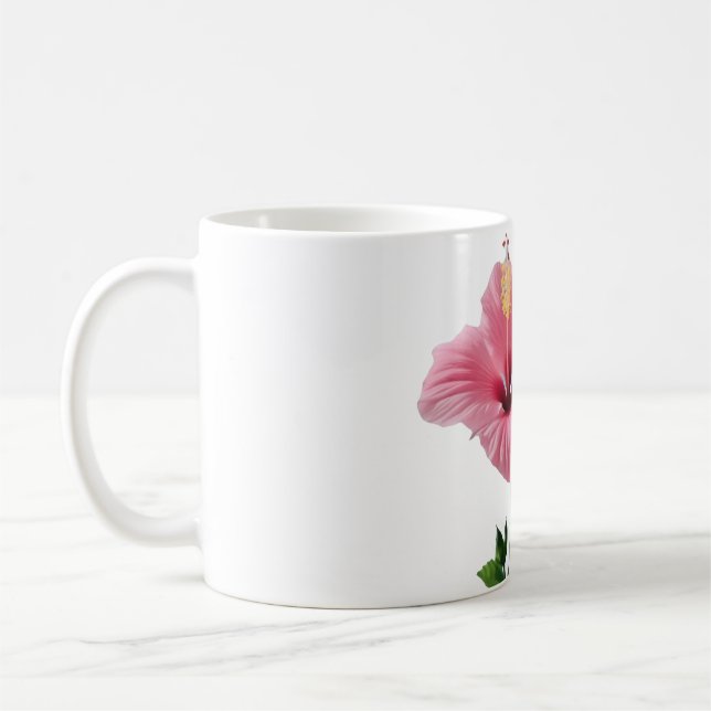 Caneca De Café Twin Hibiscus Elegance Blush & Ivory Bloom Harmony (Esquerda)