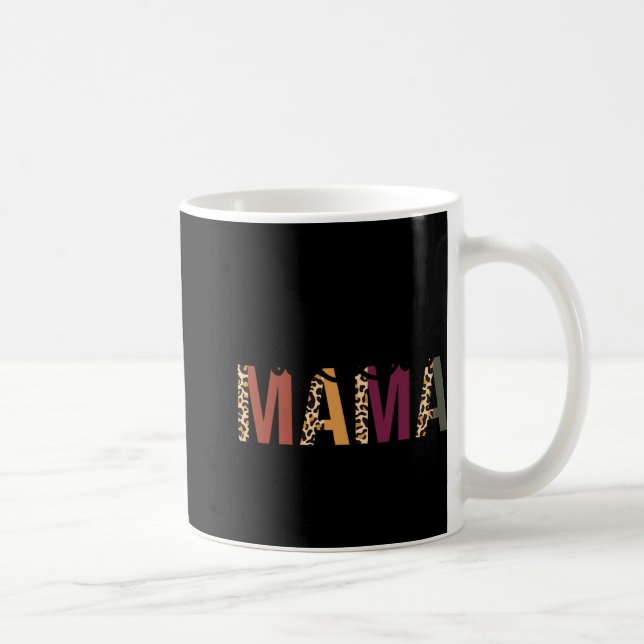 Caneca De Café Twin Mama Mothers Day Squared Mommy Leopard New Mo (Direita)