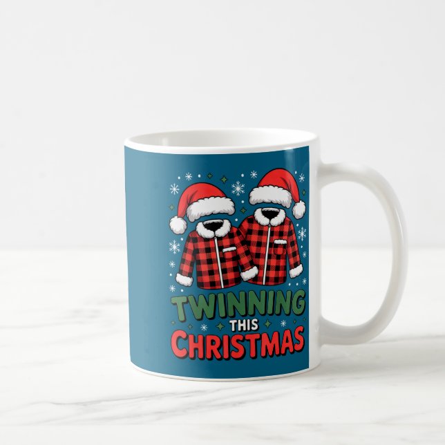 Caneca De Café Twinning This Christmas Matching Family Holiday  (Direita)