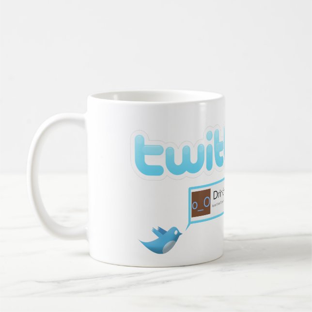 Caneca De Café Twitter do "chá bebendo " (Esquerda)
