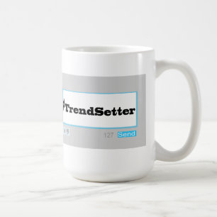 Caneca De Café Twitter Hashtag # intelectual moderno
