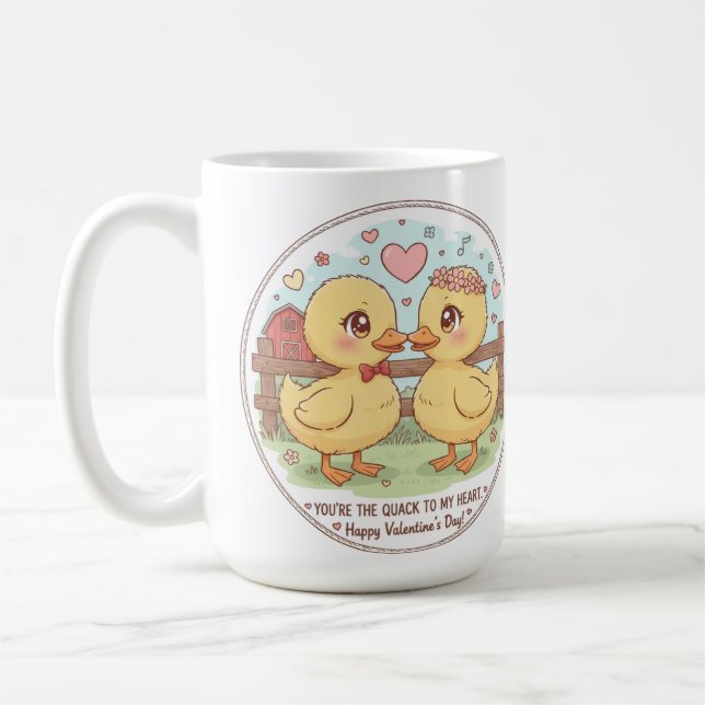 Caneca De Café two ducks and love , you are the quack of my heart (Esquerda)