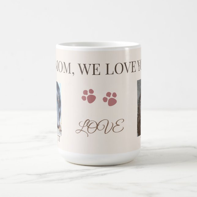 Caneca De Café Two Fur Babies, One Amazing Mom 2 photos (Centro)