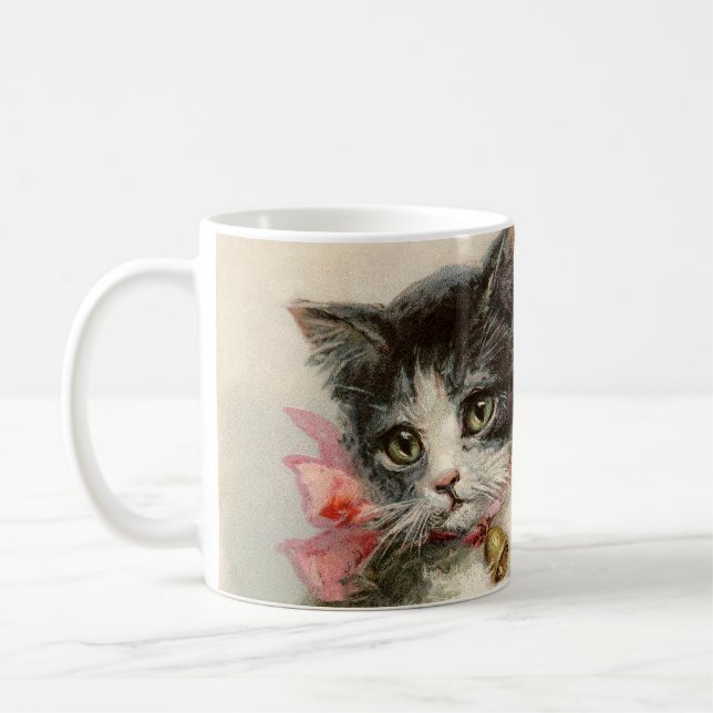 Caneca De Café Two lovely Victorian kittens. (Esquerda)