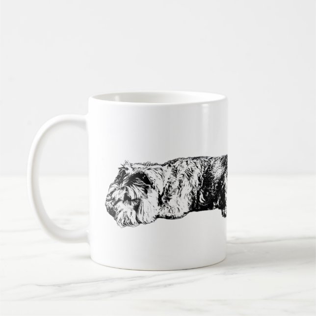 Caneca De Café Two Schnauzers – Black & White Dog Mug (Esquerda)