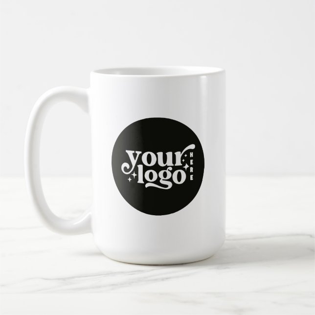 Caneca De Café Two-Sided Custom Business Logo Branded (Esquerda)