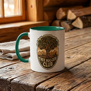 Caneca de Café Two-Tone Clube Abraçador de Árvores