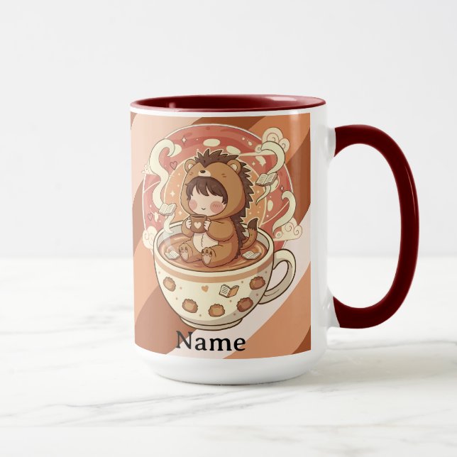 Caneca de Café Two-Toneouriço-do-mar Estético (Direita)