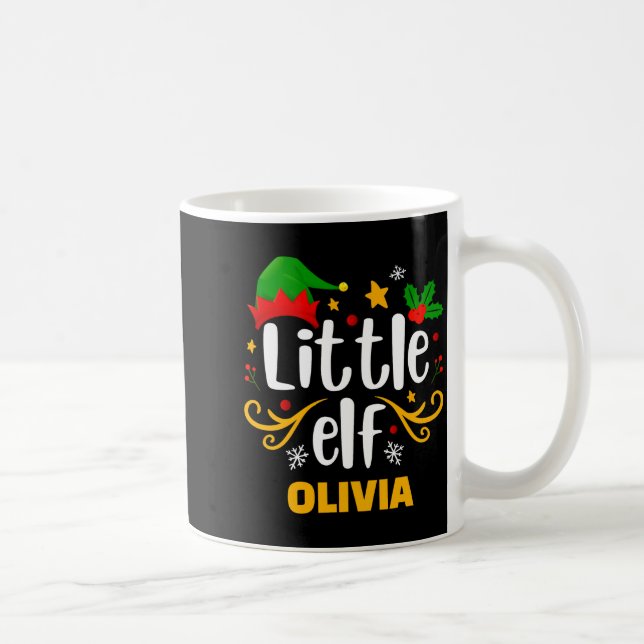 Caneca De Café Tygraphy Little Elf Fun Family Matching  (Direita)