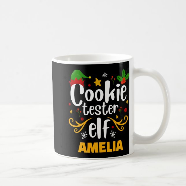 Caneca De Café Tygraphy Testador de Biscoito Família Elf Correspo (Direita)
