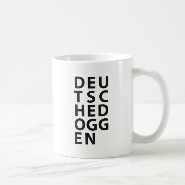 Caneca De Café Typo: Deutsche Dogge (Direita)