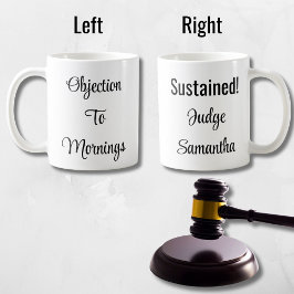 Caneca De Café Typography Funny Judge Mornings