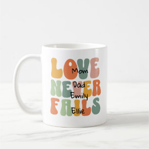 Caneca De Café TYPOGRAPHY Soft Pastel LOVE Personalize Mug