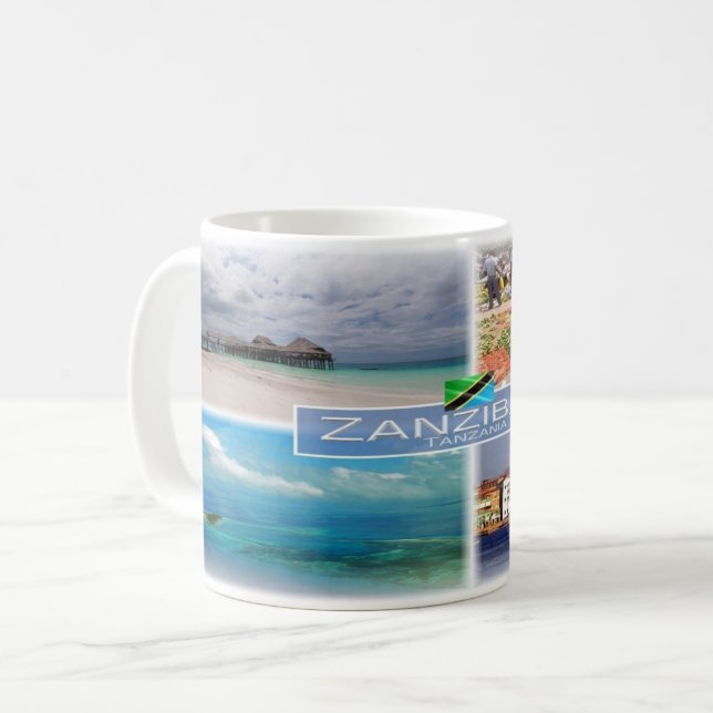 Caneca De Café TZ Tanzânia - Zanzibar - (Frente Esquerda)