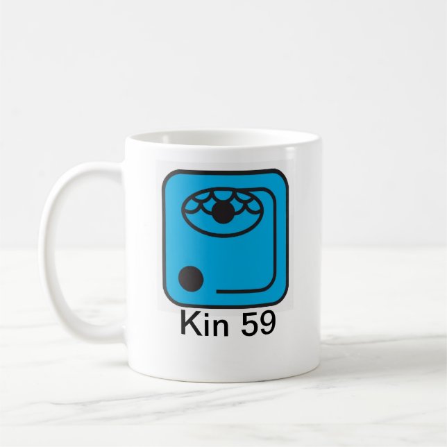 Caneca De Café Tzolkin Tormenta Azul Kin 59 (Esquerda)