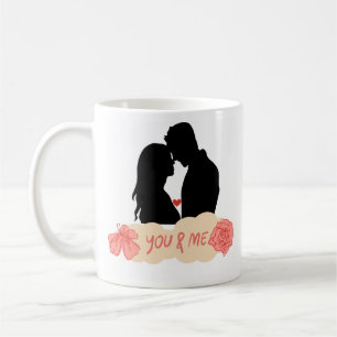 Caneca De Café "U & Me - Juntos, Um Sip por Vez." Casal