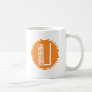 Caneca De Café U Monograma Floral Inicial