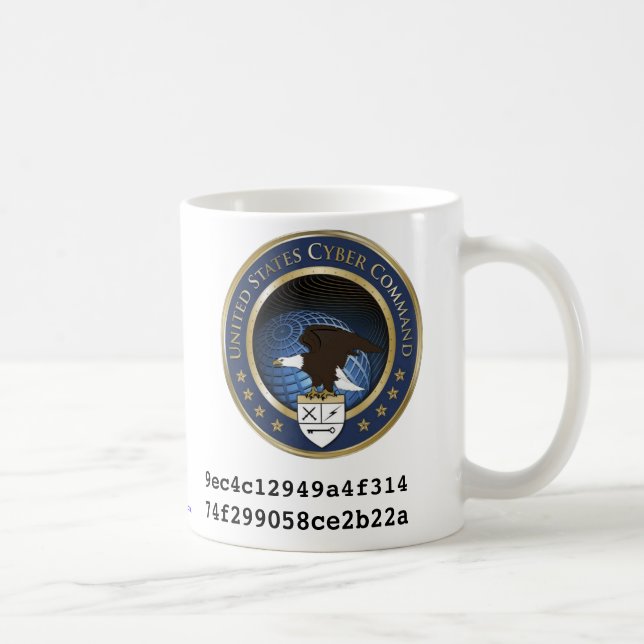 Caneca De Café U.S. Comando do Cyber (Direita)