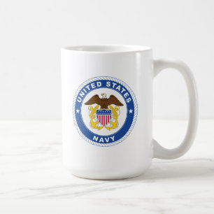Caneca De Café U.S. Crista do oficial do marinho  