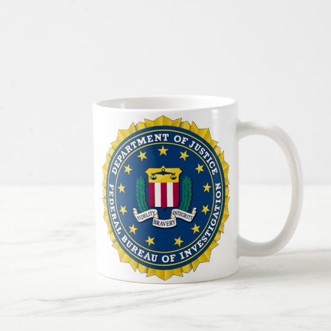CANECA DE CAFÉ U.S. DEPARTAMENTO DA JUSTIÇA - FBI (Direita)
