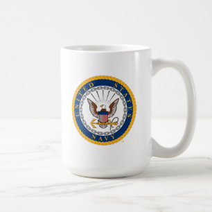 Caneca De Café U.S. Emblema do marinho do marinho