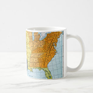 CANECA DE CAFÉ U.S. MAPA, 1776-1884