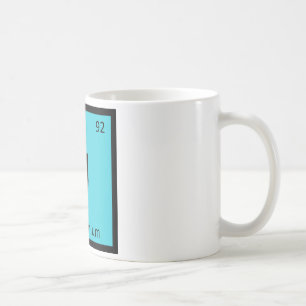 Caneca De Café U - Símbolo da Tabela Periódica Química do Unobtai