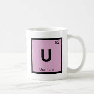 Caneca De Café U - Símbolo de urânio da mesa periódica da quí