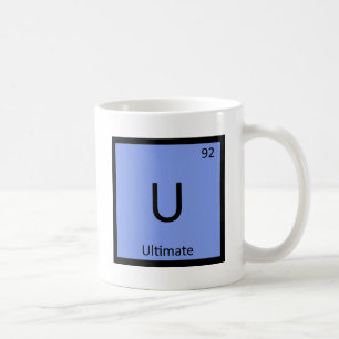 Caneca De Café U - Símbolo Químico Esportivo de Ultimate Frisbee