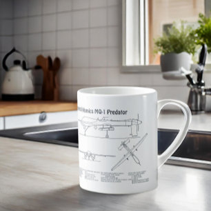 Caneca De Café UAV de Predador MQ-1 - BD de Bluetooth de Avião