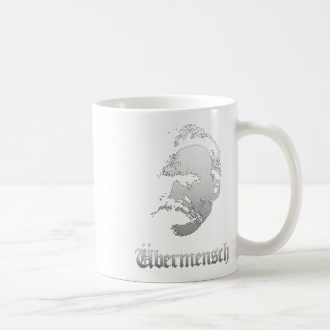 Caneca De Café Ubermensch – Friedrich Nietzsche Best German Philo (Direita)